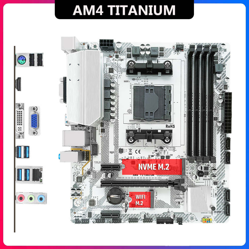 Купить Материнская плата JGINYUE AM4 AM4 TITANIUM Motherboard AM4 AMD ...