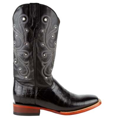 

Мужские Черные Повседневные Ботинки Ferrini Mustang Alligator Square Toe Cowboy 40793-04, Черный, Ferrini Mustang Alligator Square Toe Cowboy