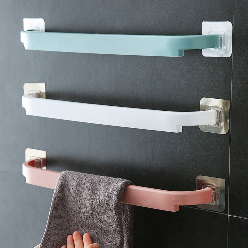 Holder Self Adhesive Towel Rack Toilet Towel Bar Hanger Wall