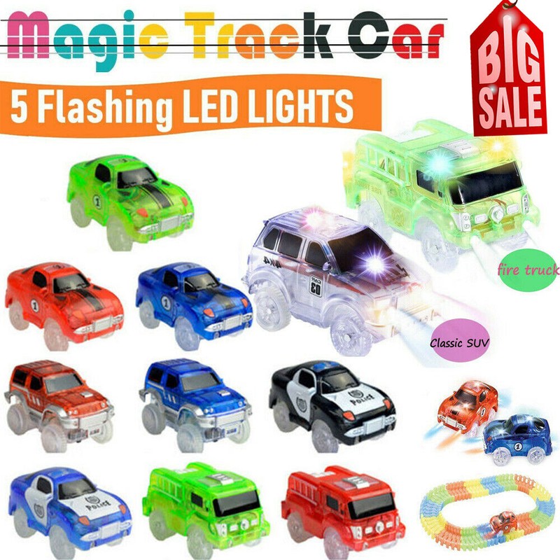 light up cars and track