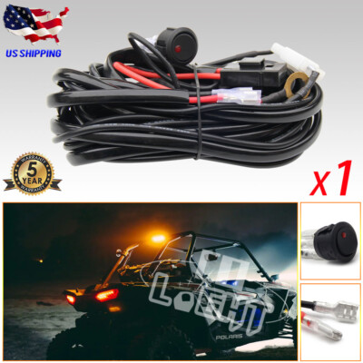 Universal Car Boat LED Light Bar Rocker Switch Relay Wiring Harness Kits 12V 40A