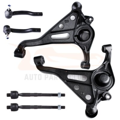 6pcs Front Lower Control Arms Inner Outer Tie Rods For 1999-2004 2005 Isuzu XL-7