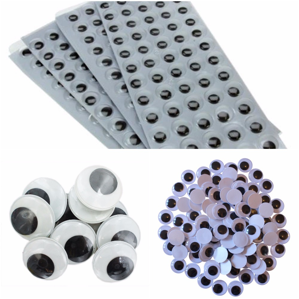 GOOGLY WOBBLY EYES 10MM 15MM 20MM 40MM 50MM Self Adhesive Art Craft