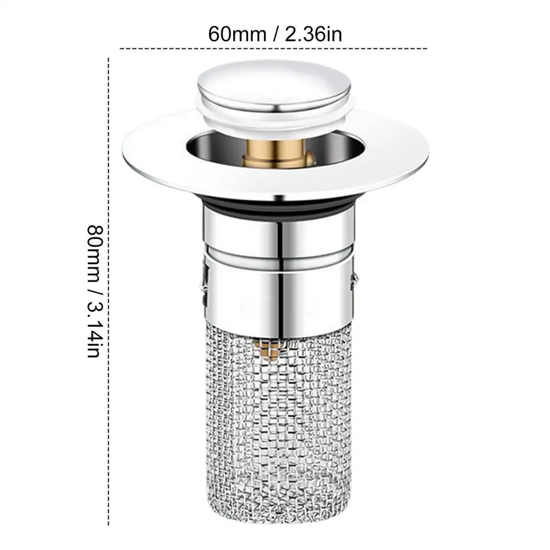 Bathroom Sink Drain Strainer Pop-Up Sink Drain Filter Hair Catcher Bathroom Kitc