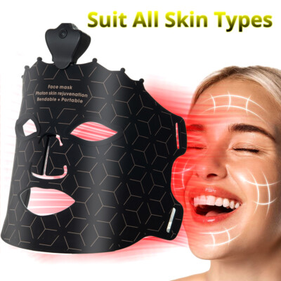 Silicone LED Photon Facial Face Mask Skin Rejuvenation LED Light Therapy Machine