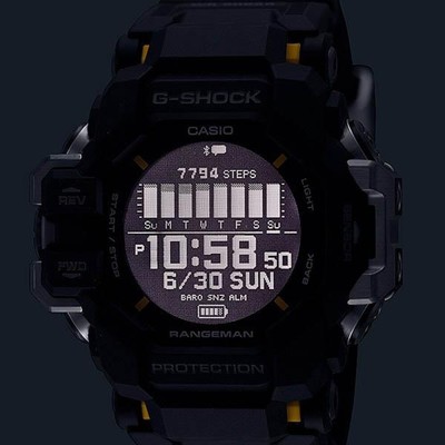 Pre-owned Casio G-shock Gpr-h1000-1jr Rangeman Master Of G, Bluetooth, Gps, Sport Watch