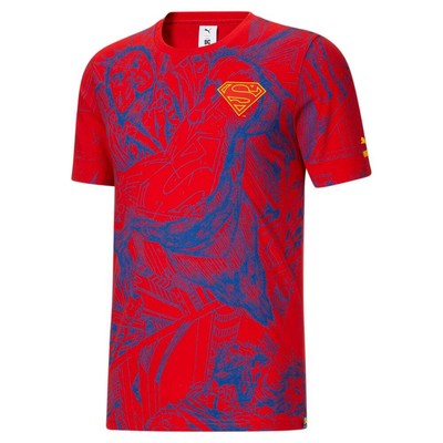 

Puma Superman Aop Crew Neck Short Sleeve TShirt Mens Red Casual Tops 535215-11, Красный, Puma Superman Aop Crew Neck Short Sleeve TShirt