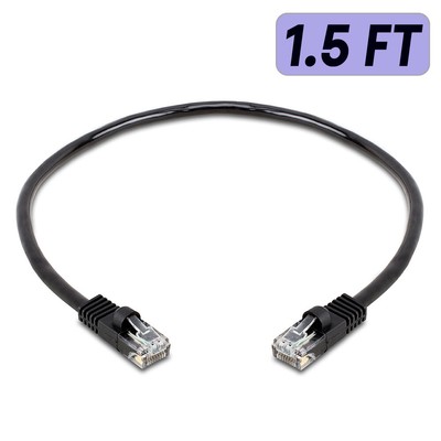 10 PACK Cat5e Cable Black Cat 5 Patch Cord Ethernet RJ45 Connectors LAN Wire