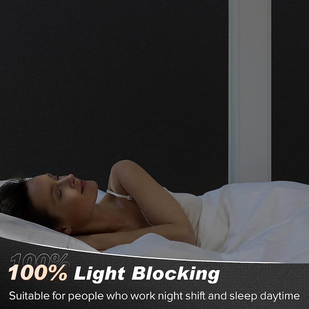 rabbitgoo Blackout Window Film Privacy Static Cling Home Glass Tint Stickers