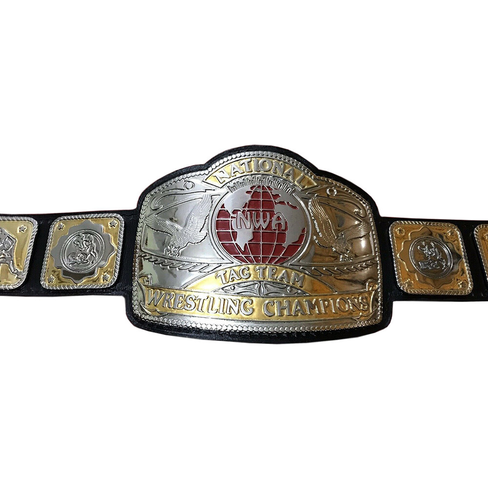 NWA NATIONAL TAG TEAM CHAMPIONSHIP WRESTLING Belt Replica 2mm/4mm Zinc Plates - Picture 2 of 4
