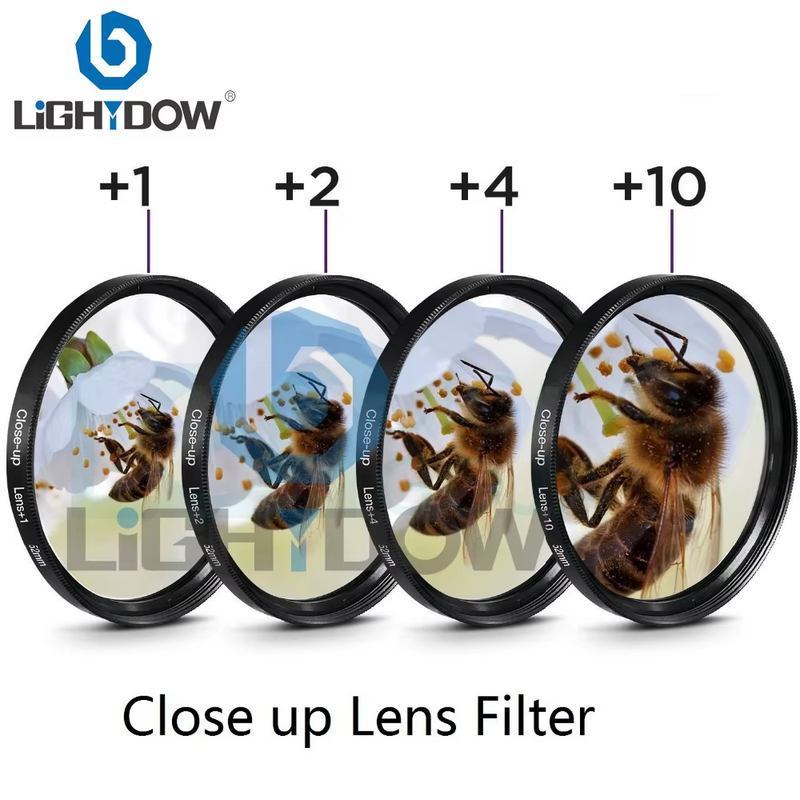 Macro Close Up Lens Filter +1+2+4+10 Filter Kit 49mm 52mm 55mm 58mm 62mm 67mm 72