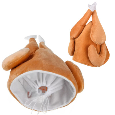 UK Stuffed Thanksgiving Turkey Hat Adult Xmas Novelty Fancy Dress Costume Gift