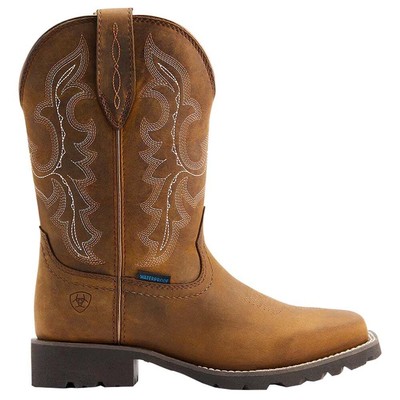 

Женские коричневые повседневные ботинки Ariat Unbridled Rancher H2o Square Toe Cowboy 1004443, Коричневый, Ariat Unbridled Rancher H2o Square Toe Cowboy