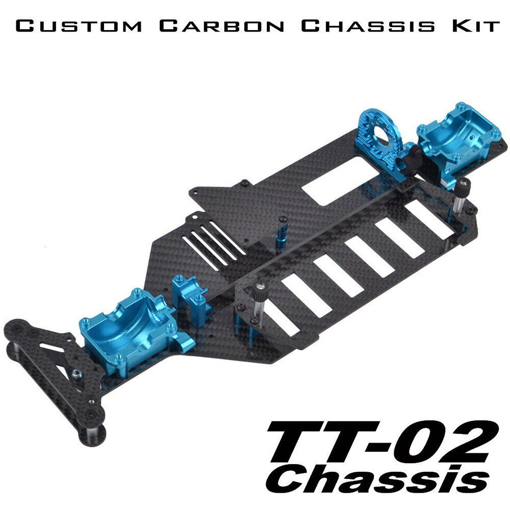 Carbon Aluminum Chassis Frame Kit for Tamiya TT-02 Type-SRX