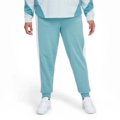 

Puma Train Logo French Terry Boyfriend Jogger Plus Womens Blue Athletic Casual 6, Синий, Puma Train Logo French Terry Boyfriend Jogger Plus