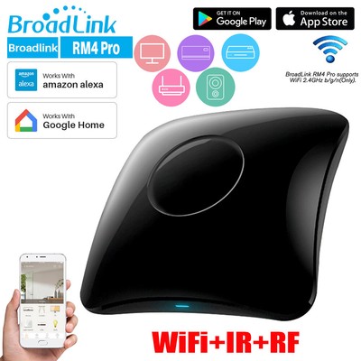 BroadLink RM4 Pro Universal IR RF Remote Controller Hub For Google Home E4G9