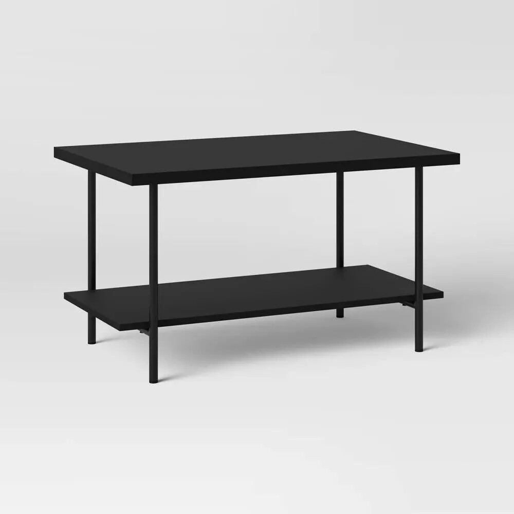 Wood and Metal Coffee Table Espresso - Room Essentials
