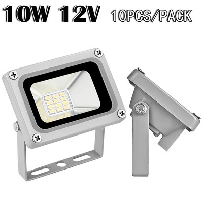 4 X 10w Led Flood Light Pir Motion Sensor Spot Outdoor Security Lamp Cool White Outdoor Security Floodlights Home Garden