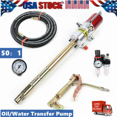 Air Operated Pneumatic Oil Transfer Pump Drum Pump Heavy Duty 35mm 30-40MPa 50:1