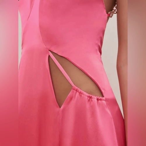 Pre-owned Cult Gaia Althea Silk Blend Gown In Pink