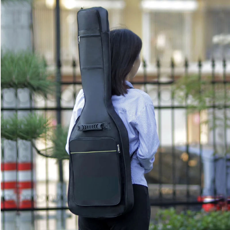 Electric Guitar Gig Bag Black Waterproof Guitar Case Double Strap Padded Bag Bac