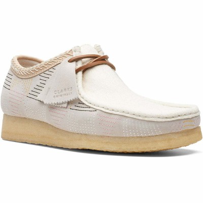 Pre-owned Clarks , Men's Wallabee Low, Off White Hairy, Brand New, 26165014