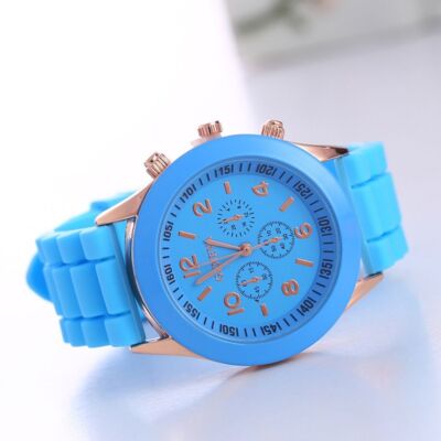 Simple Quartz Wristwatches Silicone Strap Wrist Watches Electronic Watch
