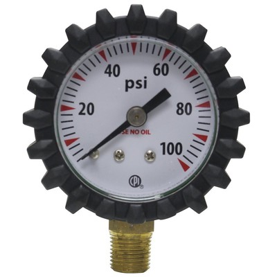 Uniweld G49D 1-1/2-Inch 100 PSI Oxygen Replacement Delivery Gauge with Protec...