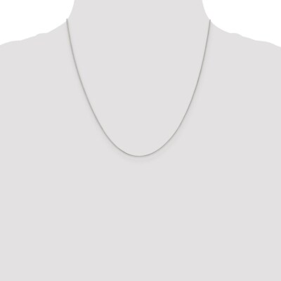 Pre-owned Superdealsforeverything 18k Leslie's White Gold 0.50mm Box Chain; 20 Inch; Lobster Clasp