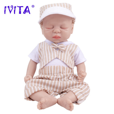15''Sleeping Reborn Baby Doll Boy and Girl Newborn Full Body Silicone Toddler Toy