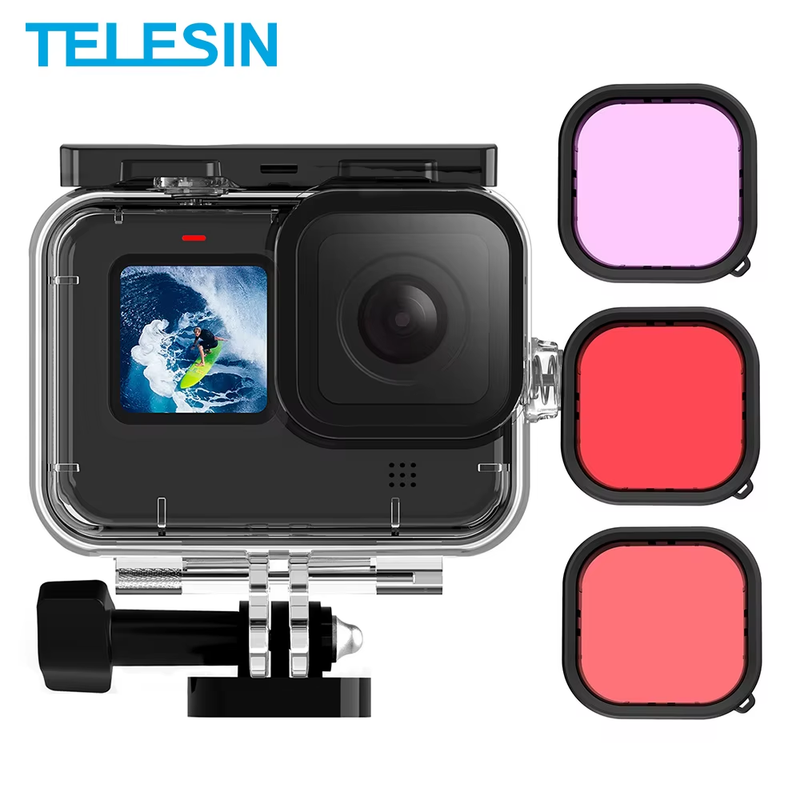 45M Waterproof Case For 12 11 10 9 Tempered Glass Lens Diving Housing Cover Len