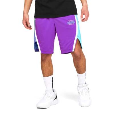 

Puma Lamelo X One Of One Curl 10-дюймовые спортивные шорты мужские фиолетовые повседневные 5370940, Фиолетовый, Puma Lamelo X One Of One Curl 10 Inch Athletic Shorts