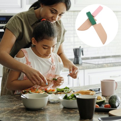 2 Pcs Kids Toy Vegetable Cutter Pretend Toddler Safe Knives