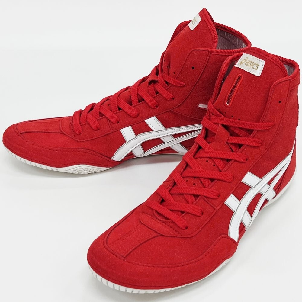 Pre-owned Asics Wrestling Shoes 2023 1083a001 Ex-eo Twr900 Red X White X Silver Oki10