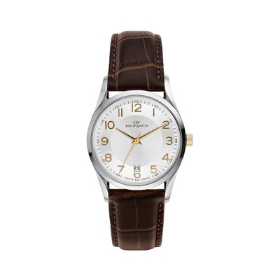 Orologio Uomo PHILIP WATCH SUNRAY R8251680165 Pelle Marrone Bianco SWISS MADE