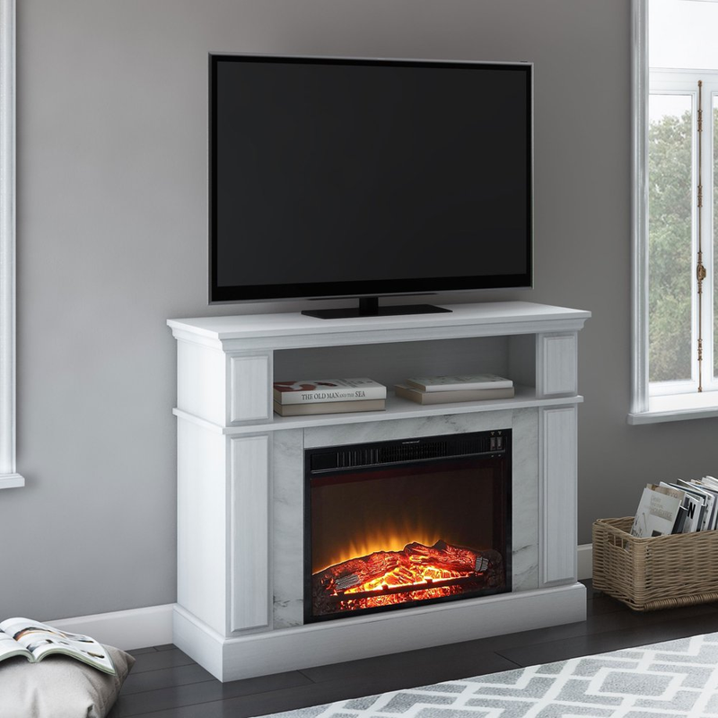 FIREPLACE TV STAND CONSOLE Cabinet TVs up to 48" 400-Sq Ft Heat MULTIPLE COLORS