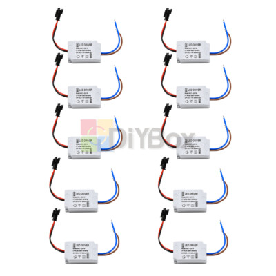 10Pcs 3X1W AC 85V-265V to DC 12V LED Electronic Transformer Smart Power Driver