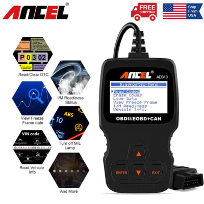 Ancel AD310 ODB2 Code Reader Car Diagnostic Scanner OBD2 Engine Fault Check Tool