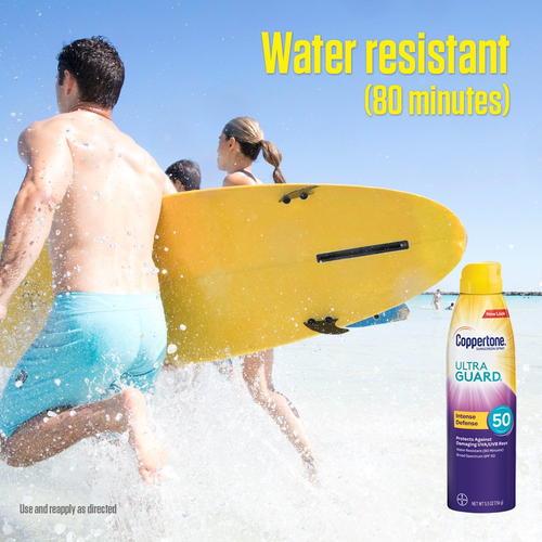 Coppertone ULTRA GUARD Sunscreen Continuous Spray SPF 50 5.5 Ounce Packaging may