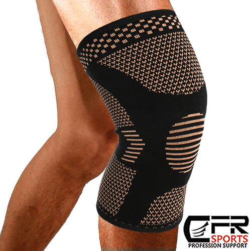 Knee Sleeves Compression Brace Support Sport Joint Injury Pain Arthritis Copper