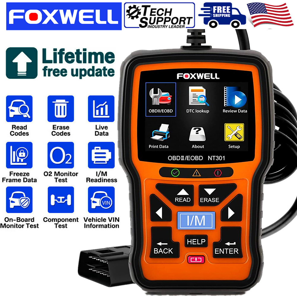 Foxwell NT301 OBD2 Scanner Code Reader OBD II Check Engine Foxwell NT301 OBD2 Scanner Code Reader OBD II Check Engine