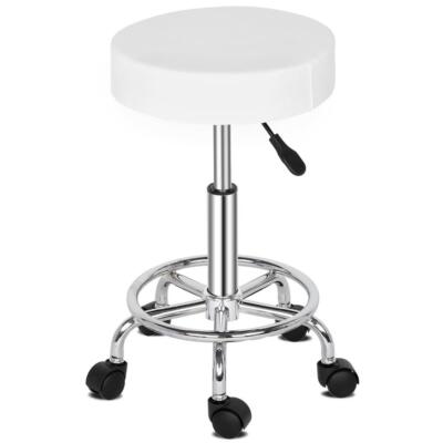 Réglable Tabouret à Roulette 360° de bar Rond Pivotant Chaise Cuisine Salon