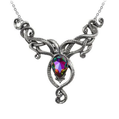 Alchemy Gothic Dramatic Gorgeous Kraken Necklace Squid Octopus Tentacles P818