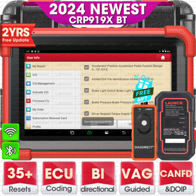 2024 LAUNCH X431 CRP919X BT PRO ELITE Car Scanner Diagnostic Tool Key Coding