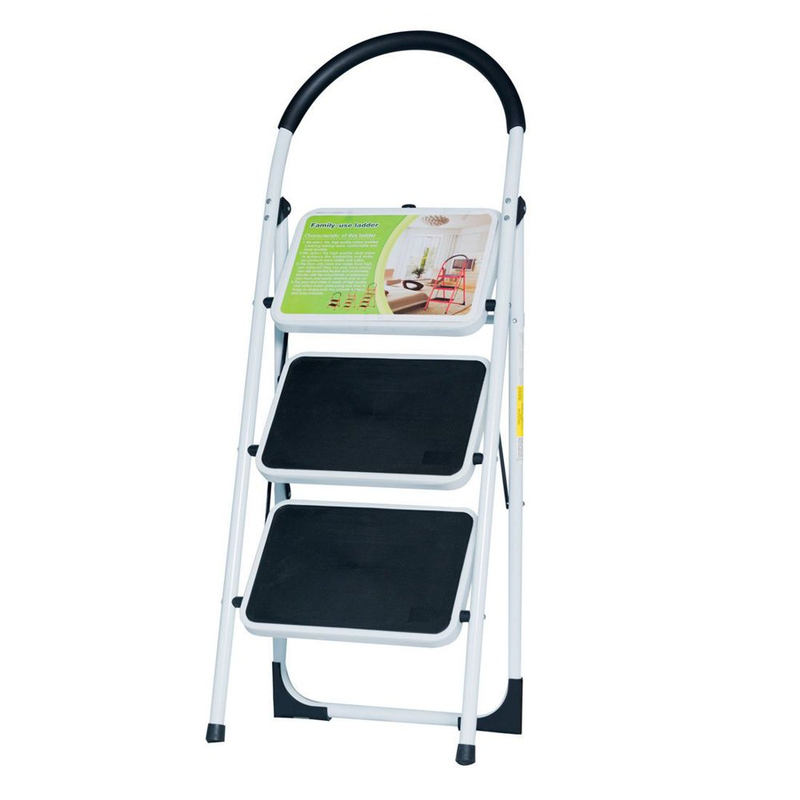 EN131 Folding 3 Step Ladder Home Depot Lightweight 300 Lb Capacity Anti Slip New