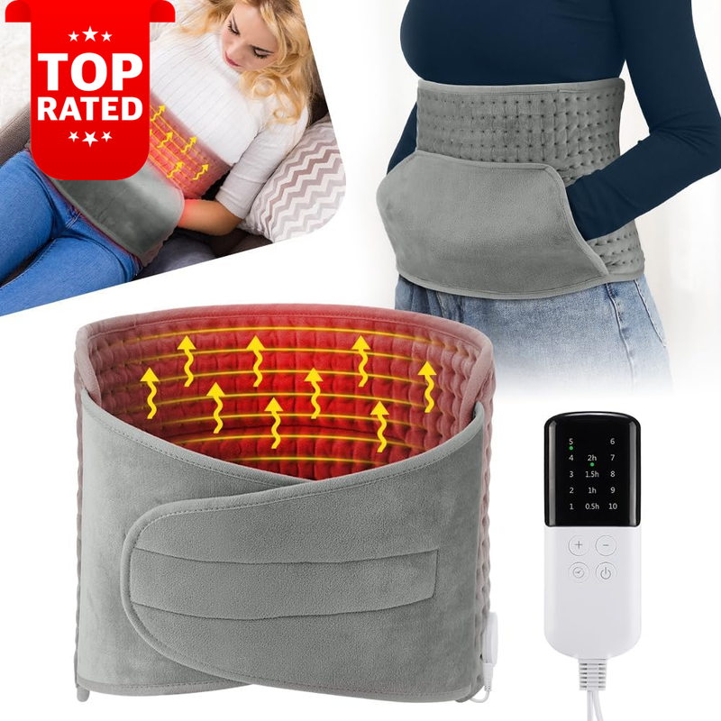 Electric Heating Pad 30x125cm Relief Back Pain 10 Heat Settings Soft Washable