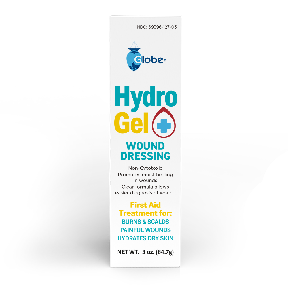 Globe Hydrogel First Aid Wound Dressing, (3 oz Tube) Soothing Antiseptic Gel