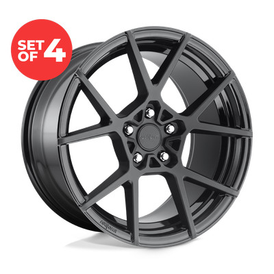 (Set of 4) Rotiform R139 KPS Wheels 19x8.5 5x112 +35 mm Black Rims 19'' Inch