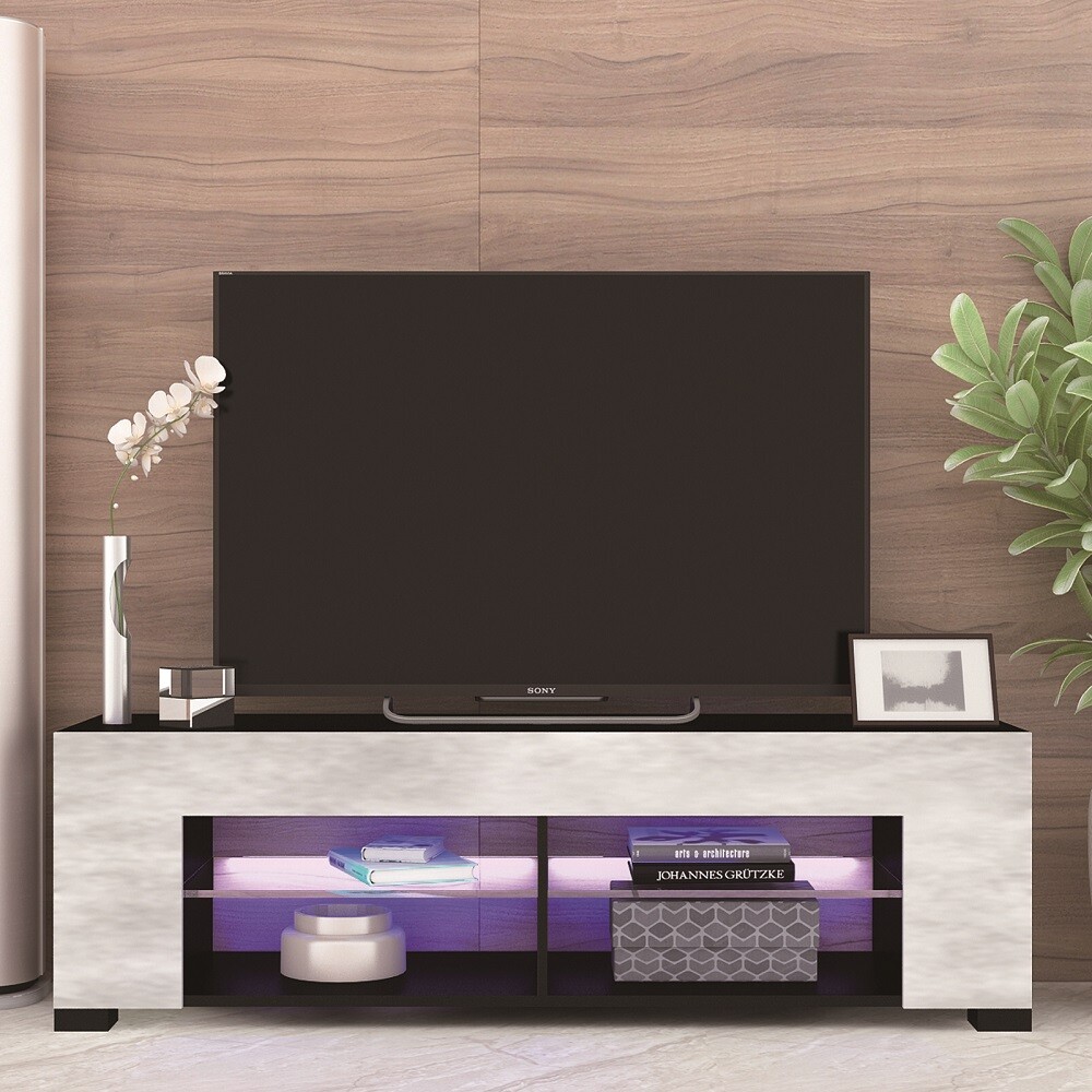 For 32-60 Inch  Low Profile  Entertainment Center With Led Lights
