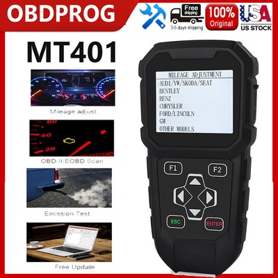 MT401 Car Odometer Mileage Correction OBD2 Scanner Diagnostic Oil Service Reset 